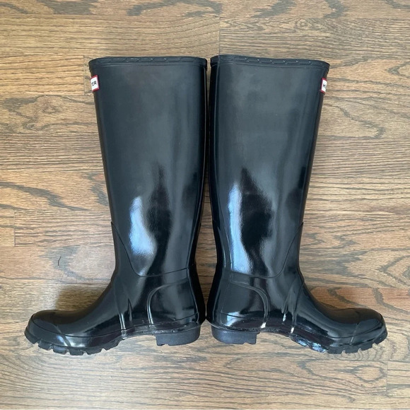 Hunter original gloss tall rain boots size M5 F6 - Picture 5 of 13
